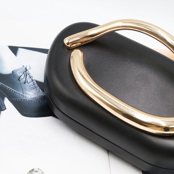 Round Acrylic Clutch Purse for Women, Vintage Evening Bag for Wedding & Prom - Picture 4 of 6